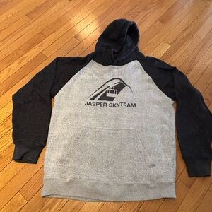 Two-Tone Hooded Pullover Sweatshirt - Gray/Black